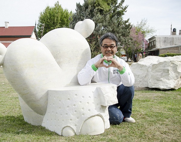 El artista japonés Inowe Baku.