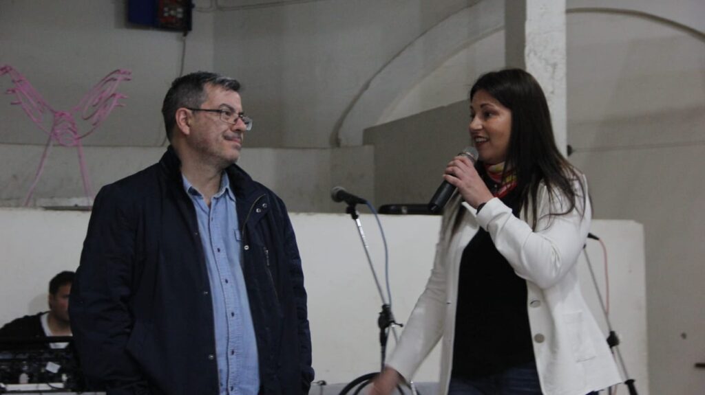 Porfiri junto al candidato a Diputado Nacional por UXP Germán Martinez.