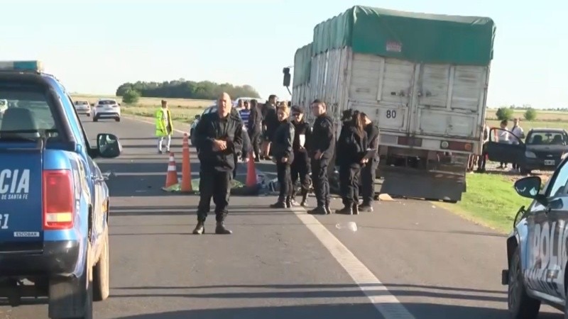El accidenta fatal ocurrió este lunes a la tarde en la A012, cerca de Zavalla. (El Tres)